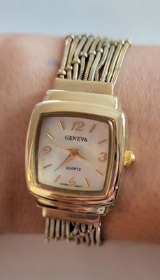 Vintage Geneva Elite Women's Persona Watch 2-tone Gold & Silver Colored, 7'' Long