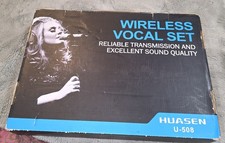 HUASEN U-508 UHF Dual Wireless Microphone System Karaoke DJ KTV