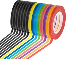 15 Rolls Thin 1/8 Inch Whiteboard Tape, Low-Ta Paper Pinstripe