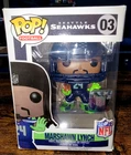 Funko Pop! Marshawn Lynch Wave 1 Seattle Seahawks NFL 03 Dark Jersey Vaulted