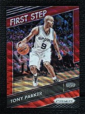 2016-17 Panini Prizm First Step Ruby Wave Prizm Tony Parker #2 HOF 0b3