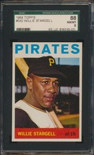 1964 Topps Willie Stargell #342 HOF Pittsburgh Pirates SGC 88 CENTERED