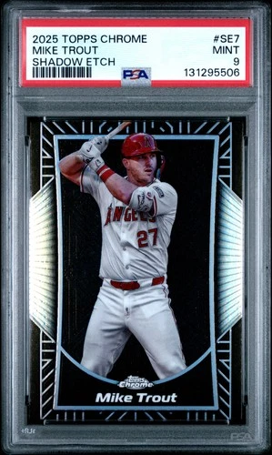 2025 Topps Chrome #SE-7 Mike Trout Shadow Etch PSA 9 MINT