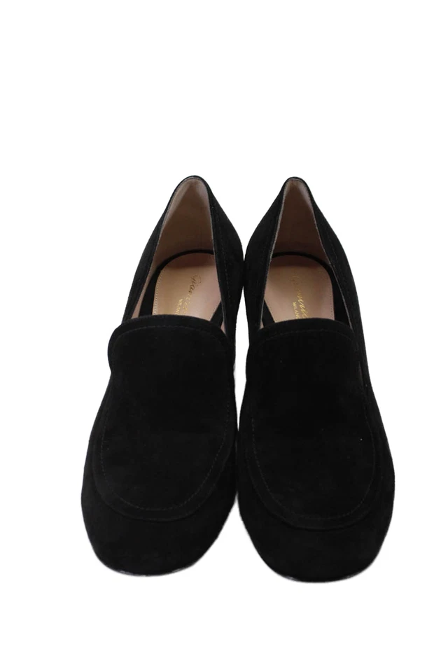 Sapatos de Salto Gianvito Rossi Feminino Camurça Biqueira Redonda Preto Tamanho 37 7 - Imagem 2 de 4