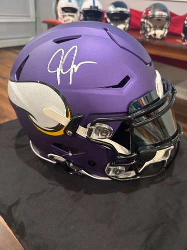 Justin Jefferson Minnesota Vikings Autographed Full Size SpeedFlex Beckett COA