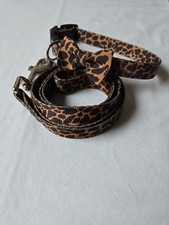 Dog Collar with Bow, matching leash, Adjustable, small female dog...