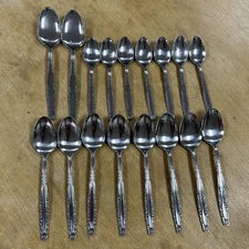 Vintage IIC Imperial International Stainless Steel Flatware Silverware 17 Spoons
