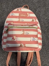 Disney Best Friends Stripe Mini Loungefly Backpack - New w/o Tags