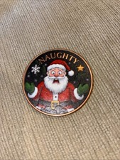 5- Naughty or Nice 1 oz .999 Colorized Copper Santas.