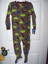 Carter's Dinosaur Stegosaurus One Piece Footed Pajama Boys Size 12 Months NWT