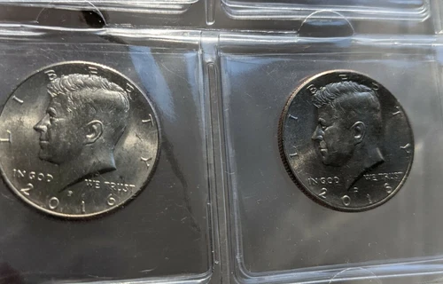 2016 P and 2016 D Kennedy half dollar BU UNCIRCULATED FROM ROLL  (2 COINS)