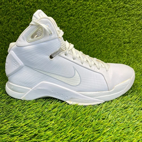 Nike Hyperdunk '08 Mens Size 10 Triple White Athletic Basketball Shoes Sneakers