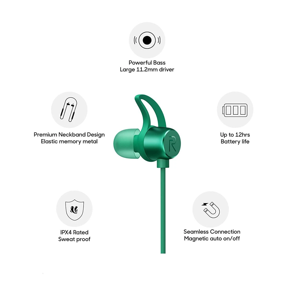 Realme headphones green hot sale