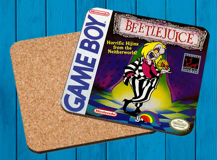 BEETLEJUICE NINTENDO GAME BOY Sous-Verres En Bois