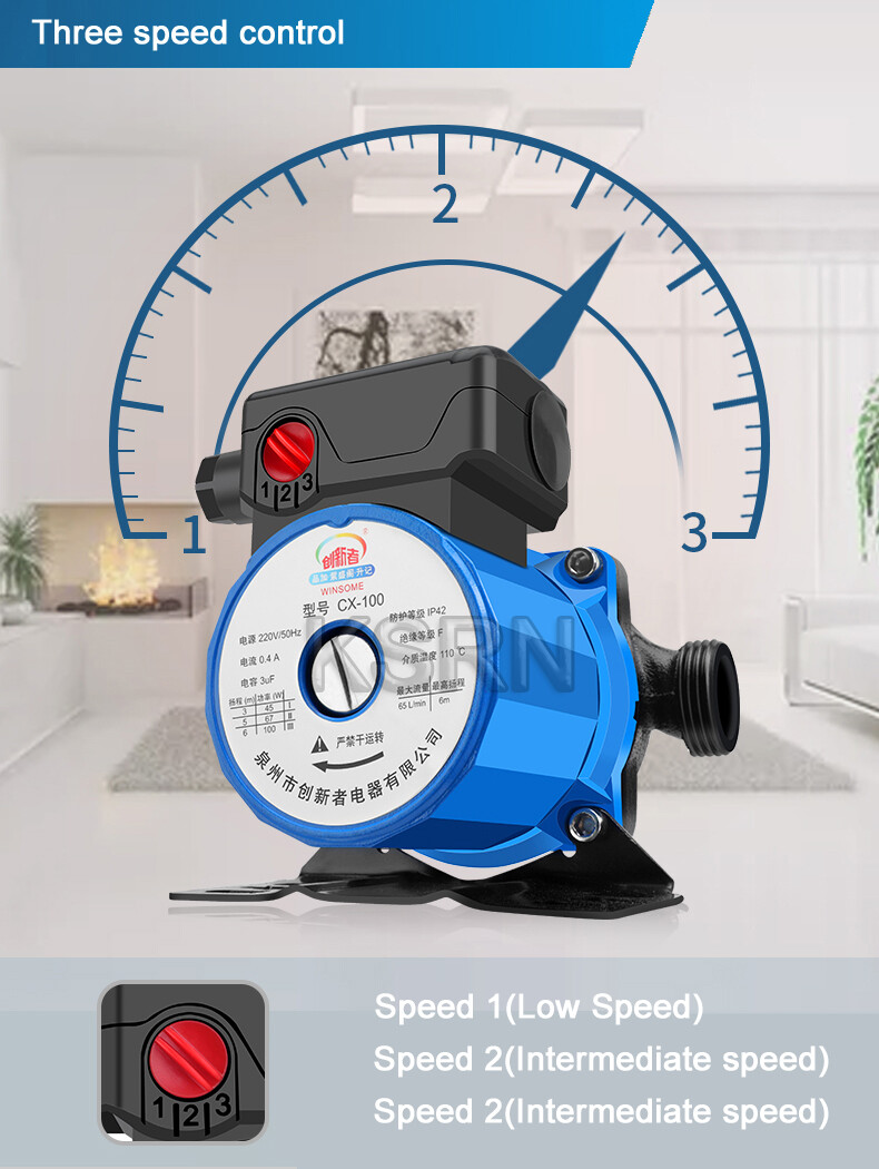 220V Domestic Silent Hot Water Circulation Pump 100W Shield Pump Heating  System | eBay
