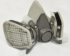 3M 6200 & 2 - 6001 Half Face PPE Respirator Gas Mask Auto Painting Spraying MED