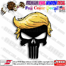 Donald Trump Punisher Hair Full Color Car Truck Window Vinyl Decal Sticker. Donald Trump Punisher Hair Full Color Car Truck Window Vinyl Decal Sticker.