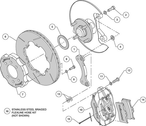 Wilwood Forged Dynalite Front RacebBrake Kit,fits 1990-2005 Spec Miata - 第 3/4 張圖片
