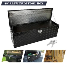 X-Large 48"X15"X15"Aluminum Trailer Pickup Truck Bed Storage Tool Box w/Lock&Key