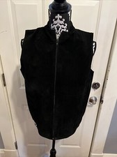Dcc Missy Womens Vest Black Suede Western Hippie Cowboy Size M