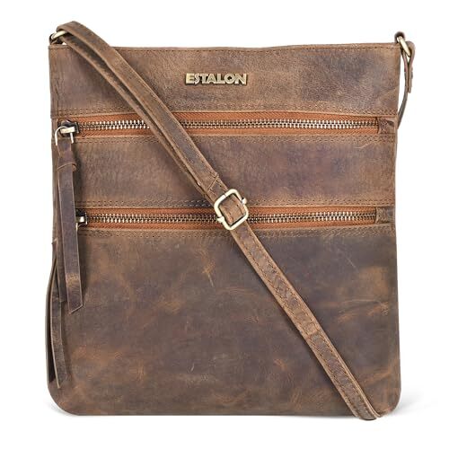 ESTALON Leather Crossbody Bags for Women Trendy Purses for Women Ladies Handbags