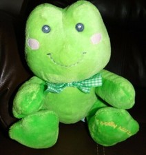 Russ Baby Dibbles the Green Frog Stuffed Plush 8"