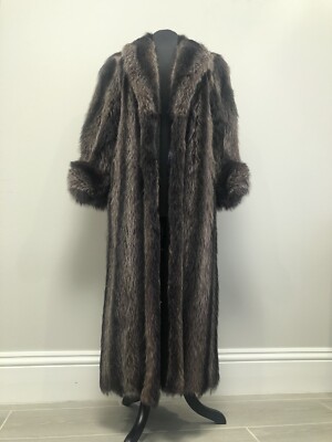 Vintage Custom Raccoon Fur Coat Designed For The Furvault At The Globe S/M