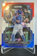 2022 Panini Prizm Tier II Red White Blue Prizm Johneshwy Fargas#143 RC Cubs