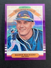 2019 Donruss Optic Diamond Kings Purple Pandora Prizm #30 Manny Machado  17/99