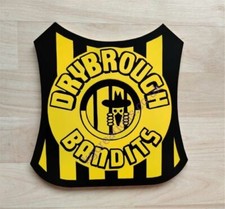 Berwick Drybrough Bandits 1985 speedway scroll saw cut wood race jacket FREE P&P