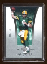 2005 EXQUISITE BRETT FAVRE BASE CARD #15 #D 080/150 PACKERS 1st YEAR EXQUISITE 