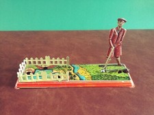 Seltener 1930er CKO 299 Kellermann Golfspieler Blechspielzeug Tin Toy