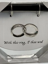 Malden With This Ring I Thee Wed Silver Metal Photo Album 20 pgs 40 pictures New