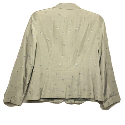 Norton McNaughton Women’s Celery Green?Embroidered ?Blazer Jacket Size:12 - Picture 2 of 10