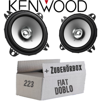 Kenwood Lautsprecher für Fiat Doblo Armaturenbrett Boxen 10cm Koax Auto KFZ Set