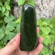 440g Top Quality Green Nephrite Jade Free Form, Nephrite Jade, Nephrite