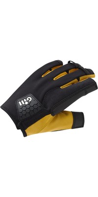 Gill Mens Pro Short Finger Sailing Gloves - Black