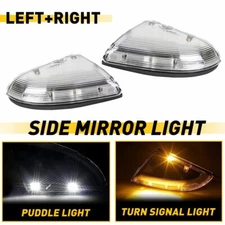 Pair Mirror Turn Signal Indicator Puddle Light For 09-14 Ram Dodge 1500 2500