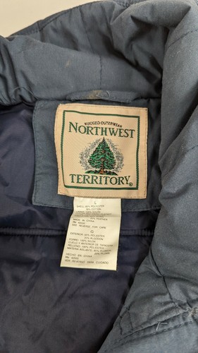 Vintage Northwest Territory Women's Insulated Vest L Blue Hiking - Picture 5 of 5