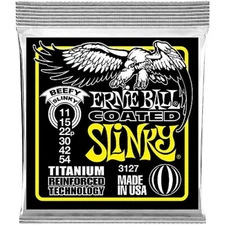 Ernie Ball 3127 Coated Slinky Titanium RPS Electric Guitar Strings; gauges 11-54
