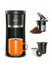 Sboly Single Serve Coffee Maker K-Cup Ground Compatible, Single Cup 6-12 oz Brew