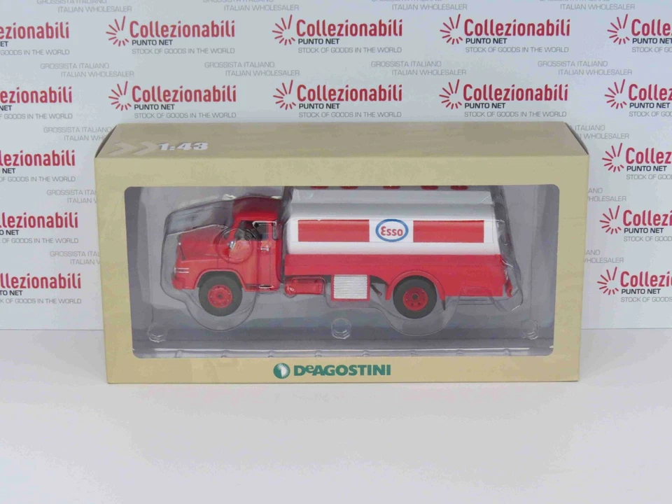 DIE-CAST CAMION TANK TRUCK MAN 626H KURZHAUBER CISTERNA ESSO 1:43 - DE AGOSTINI - Immagine 2 di 4