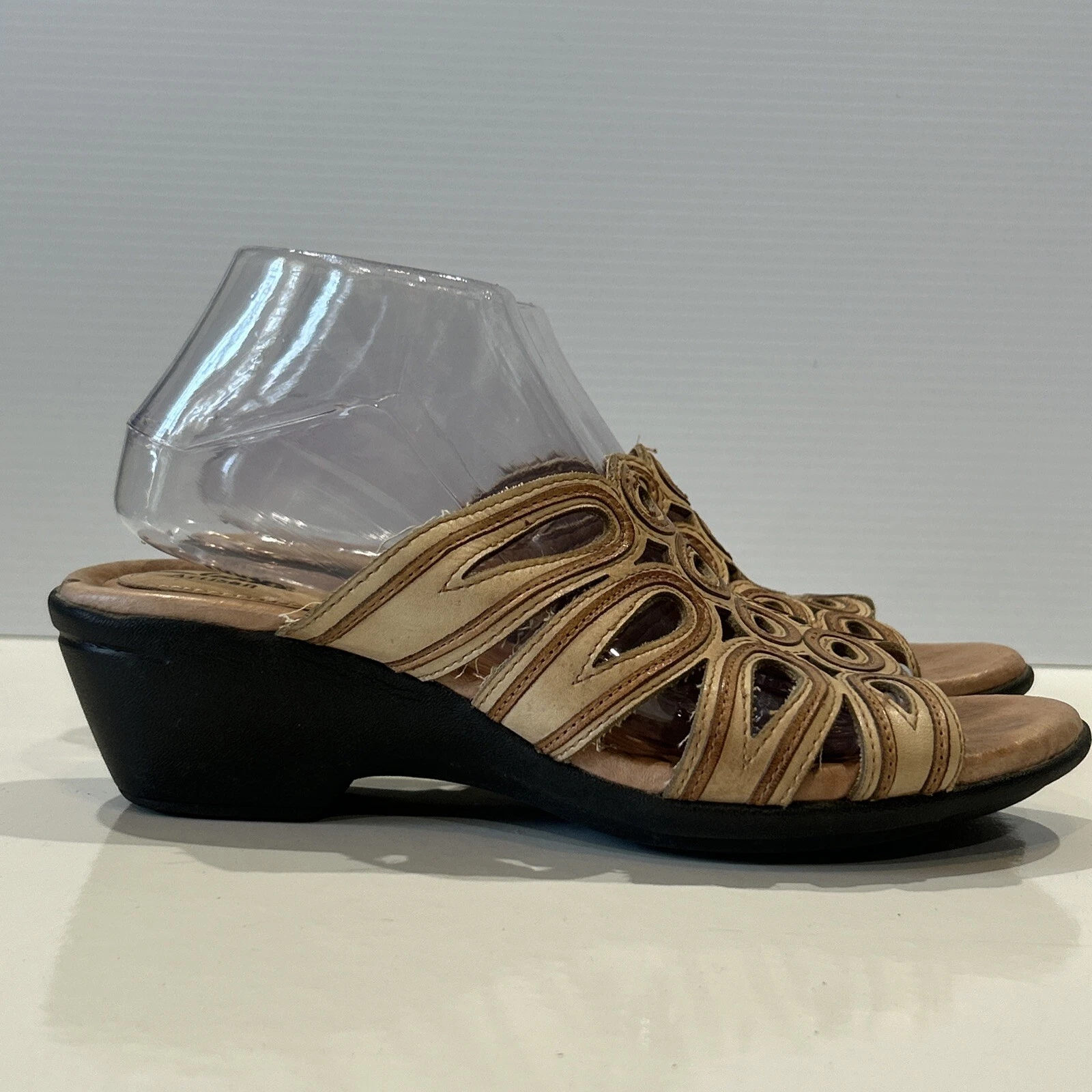 CLARKS Artisan 60822 sandali marroni con zeppa antiscivolo 9 M scarpe comode