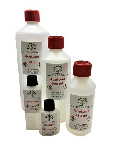 Pure Acetone, 99.5% Various Sizes, FREE UK Shipping, Best Price and Top Quality