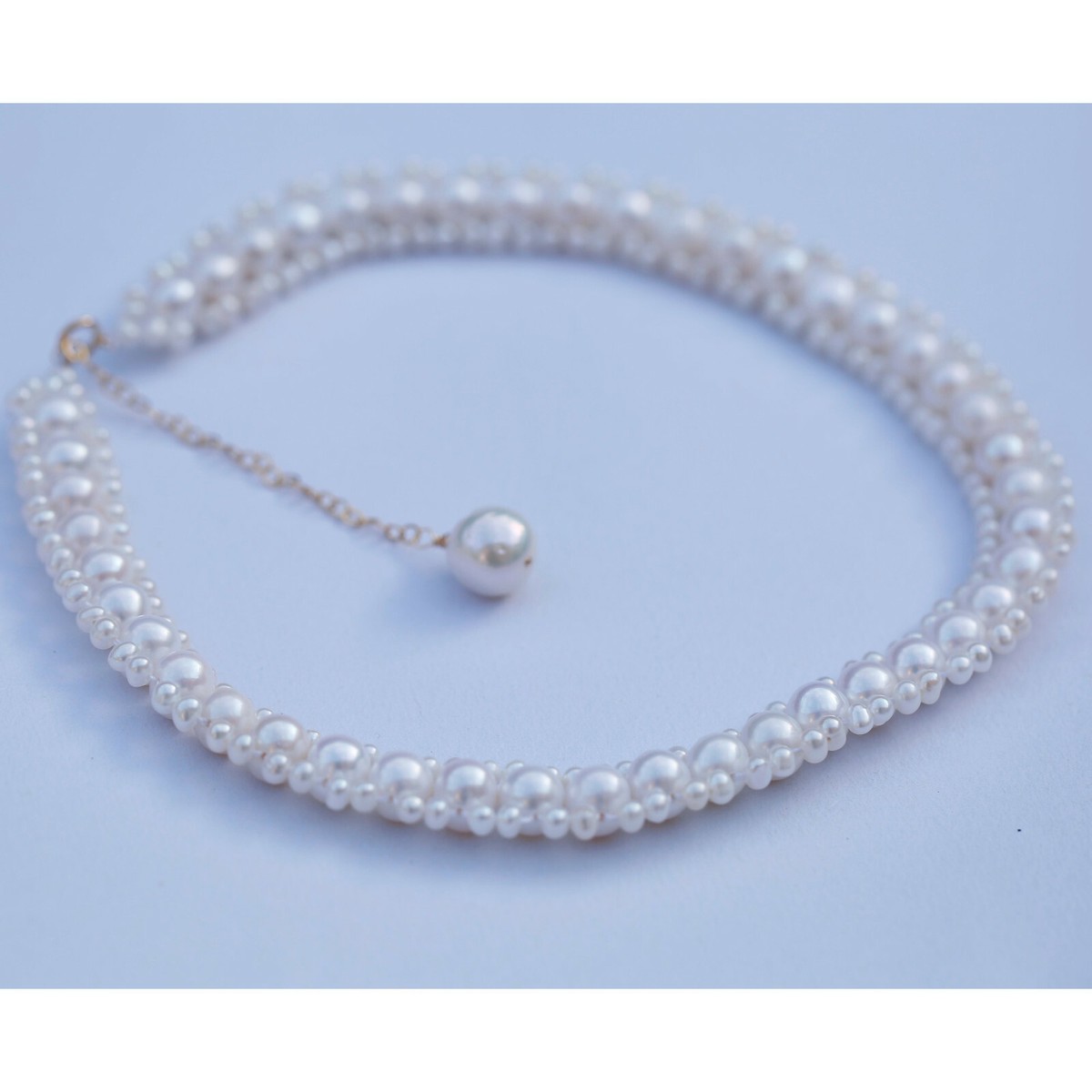 ★HAS★ LV039 Classic freshwater pearl necklace DL133 Luxury white AAA freshwater pearl necklace 36+6cm W