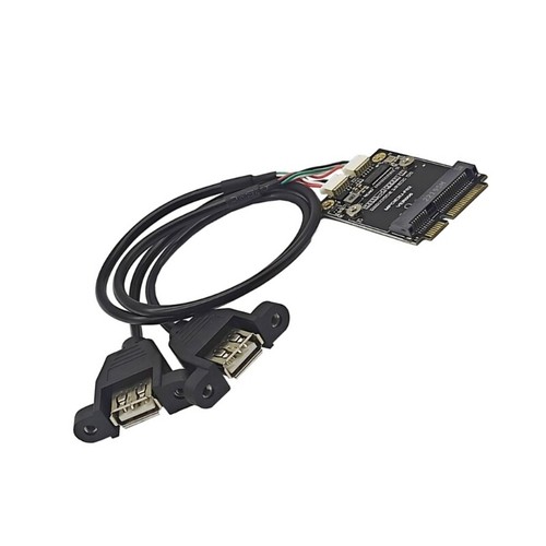 PCIE to Double Port USB2.0 Adapter Card Risers with USB Extension Cable mPCIE - Afbeelding 9 van 10