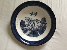 Podwójna Feniks Nikko Ironstone C1949 Niebieska miska wierzbowa