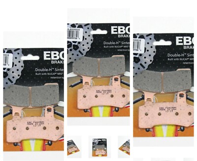 (3 Sets) EBC FA409HH Double-H Sintered Brake Pads Front & Rear for Harley-Davids