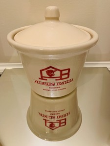 Vintage Angus Barn Raleigh Nc Cheese Crock Crockery Cary Crockery