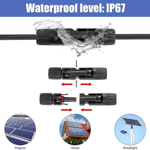 10/20/50/100/200 Pairs Male Female Solar Cable Connectors For DIY Solar Panel US - Picture 3 of 12